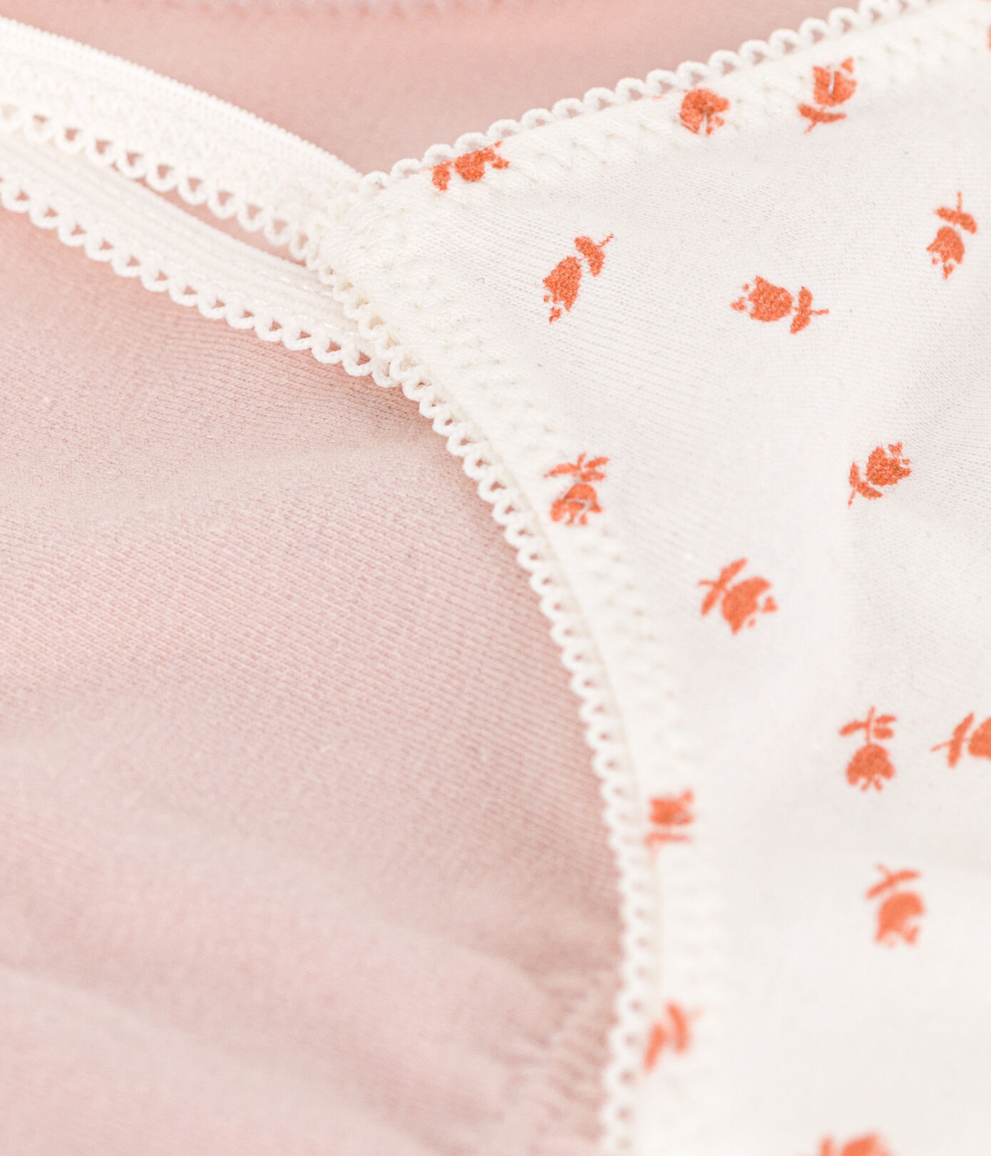 Lot de 2 brassières fleur en coton et élasthanne petite fille
