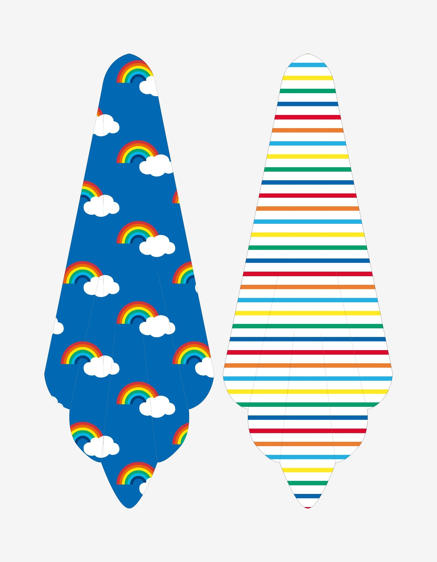 Toby Tiger Baumwollmusselin-Tuch 2er-Pack mit Regenbogenmuster