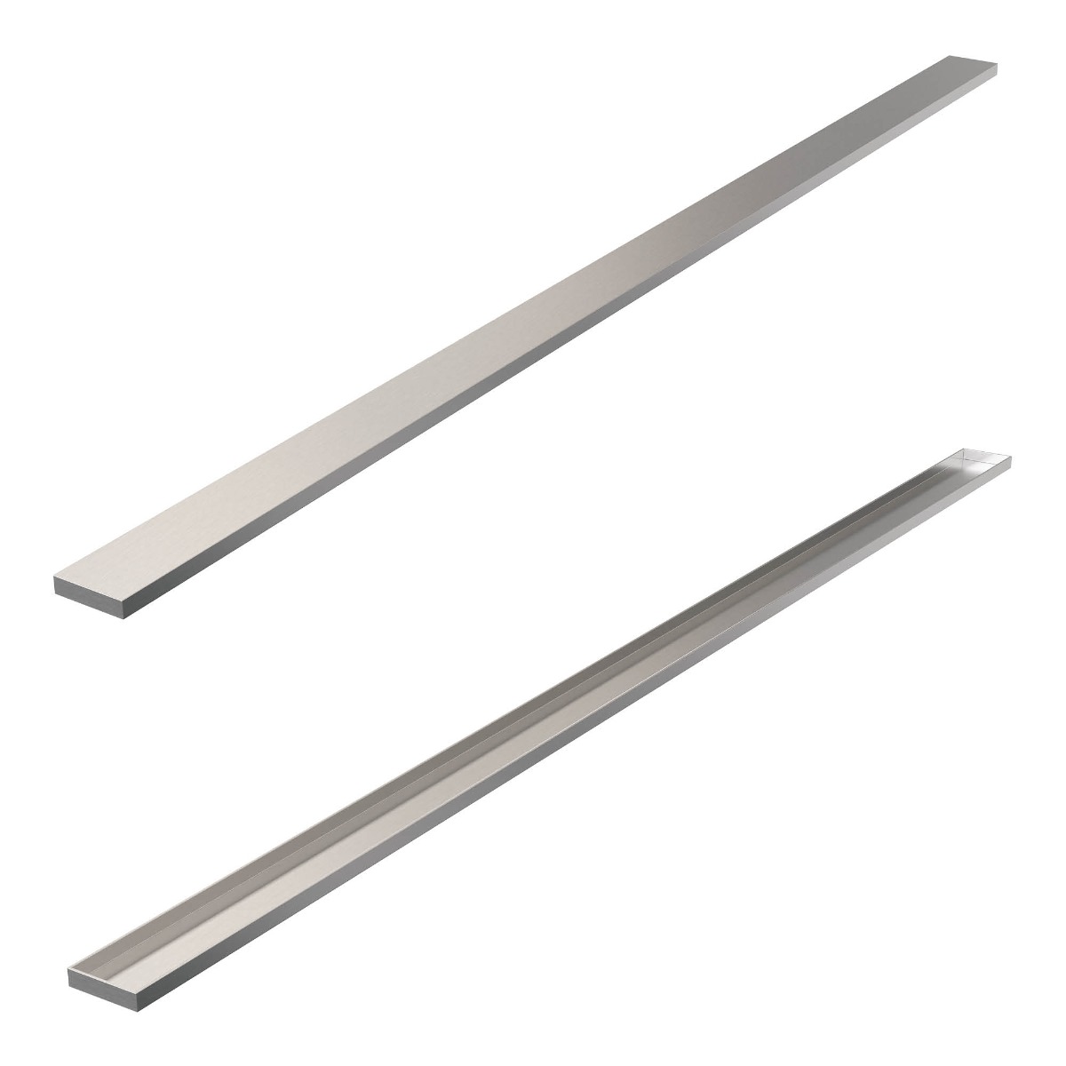 Brauer los multifunctioneel tegelinlegrooster 160cm RVS geborsteld