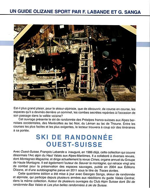 OLIZANE - SKI DE RANDONNEE OUEST SUISSE