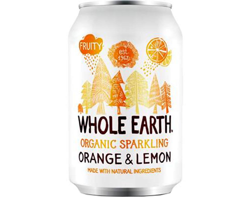 REFRIGERANTE WHOLE EARTH LARANJA-LIMÃO BIO 330ML