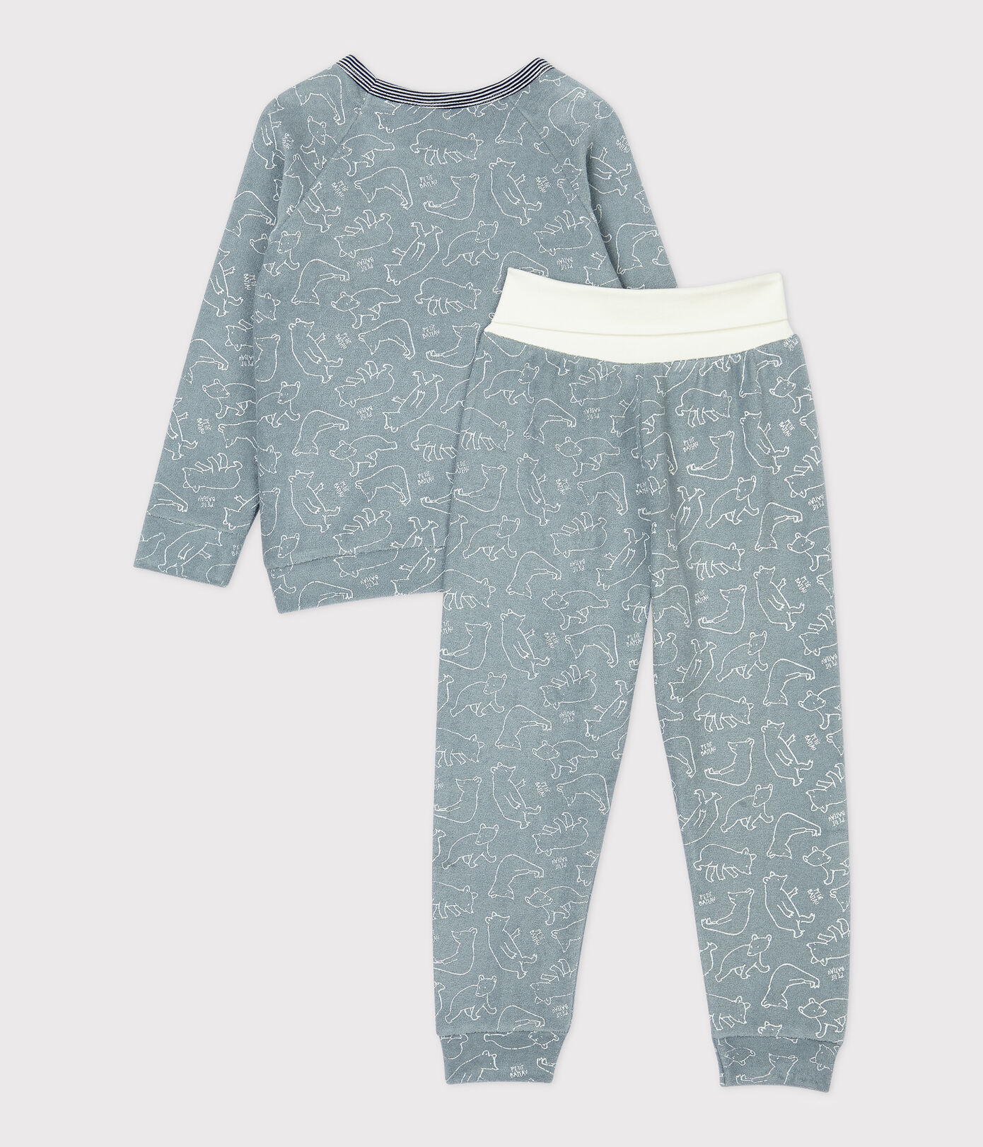 Pyjama ours petite fille/petit garçon en bouclette éponge grattée