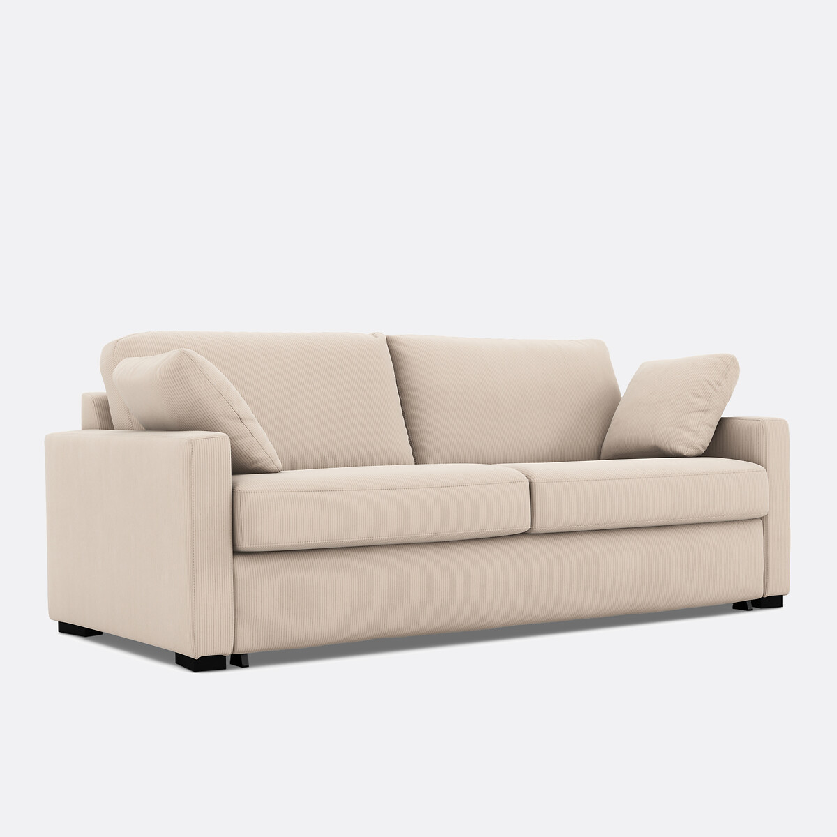 LA REDOUTE INTERIEURS<br>Sofá cama de veludo fino, espuma, Timor