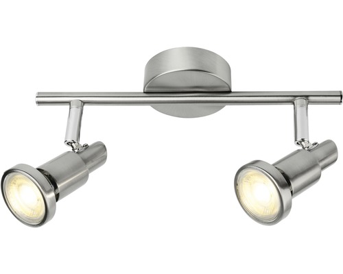 LED plafondspot 2x5W 2x380 lm 3000 KB 27,5 cm nikkel/chroom