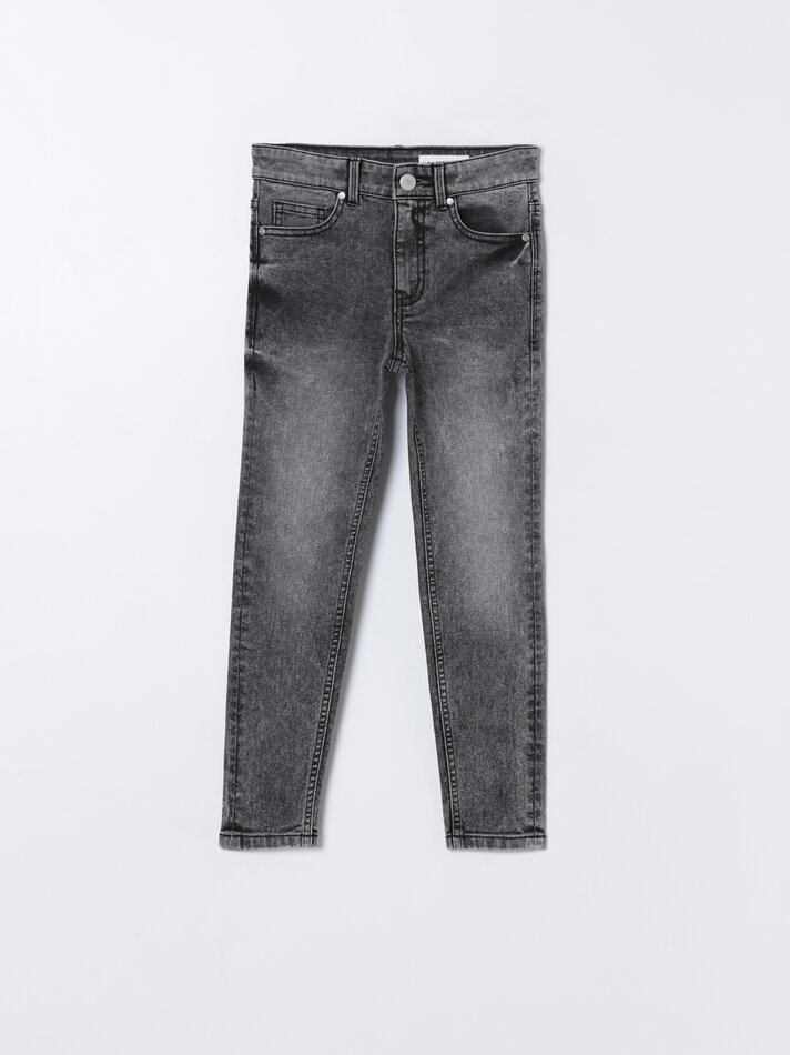 Calça jeans super skinny - Cinza Médio