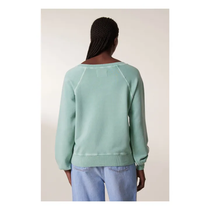 Leon & Harper Sweat Shiva Vibes Coton Bio | Vert céladon