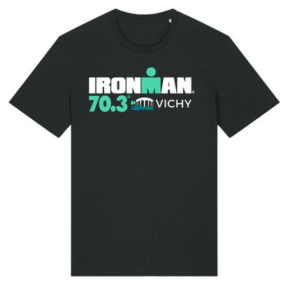 T-Shirt Manches Courtes Ironman 70.3 Vichy Noir Femme