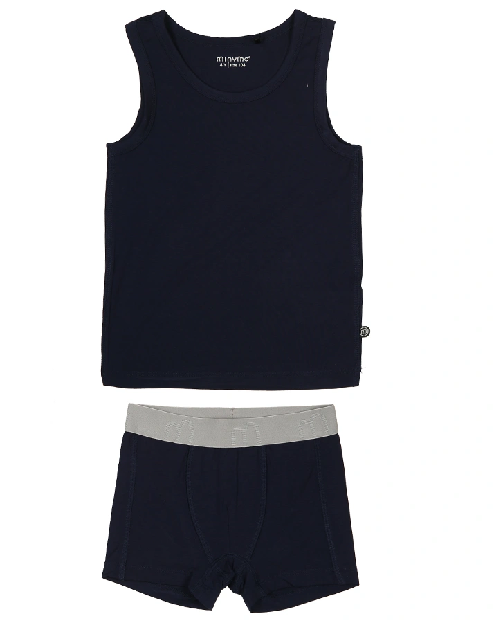 Unterwäsche-Set BAMBOO – MINY BOY 2-teilig in dark navy