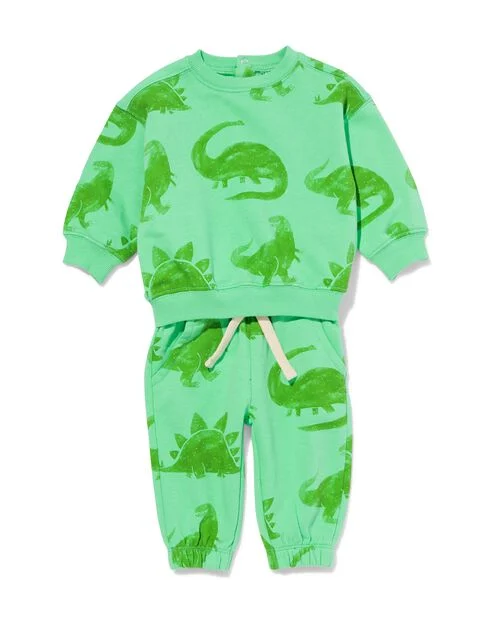 ensemble vêtement bébé dino  vert