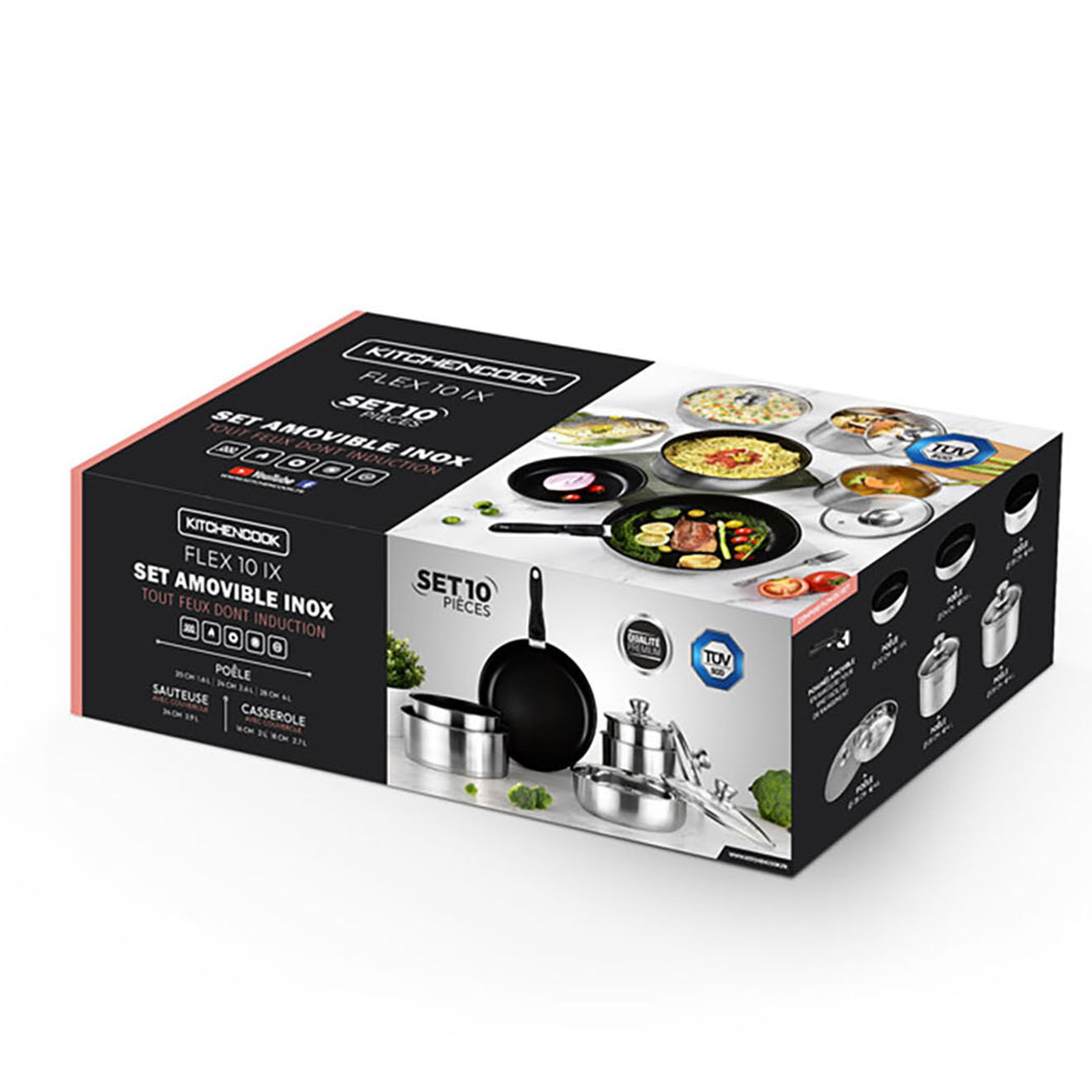 Kitchencook Batterie de cuisine grise