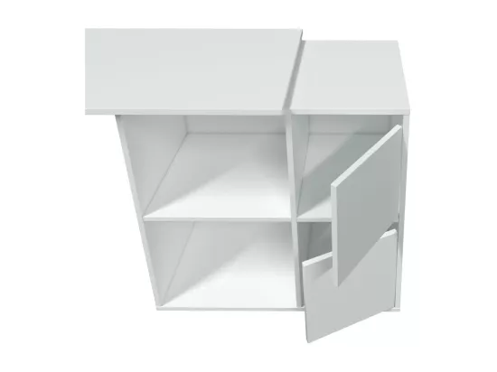 Bureau angle modulable avec rangement L120 cm