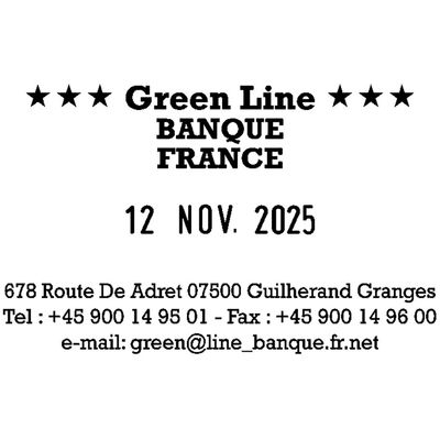 Colop S 2660 Classic Green Line - Tampon dateur métallique personnalisable - 7 lignes - format rectangulaire