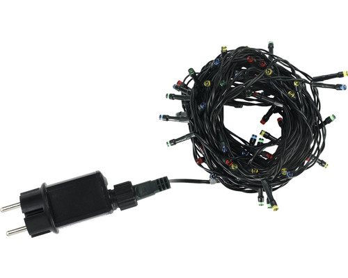 Lafiora lichtsnoer 11,85 m + 10 m snoer 80 LED's veelkleurig licht inclusief timer en dimmer