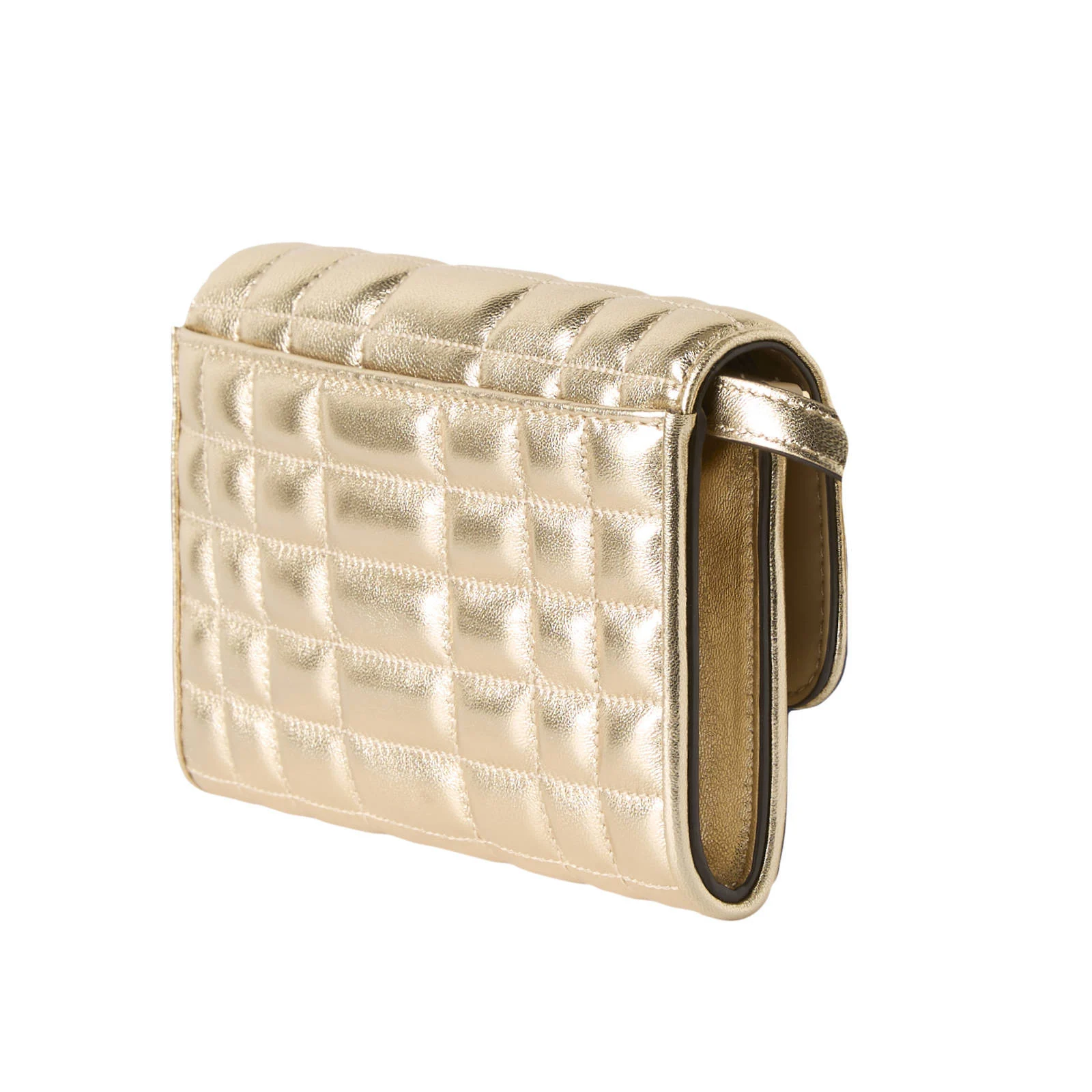 Michael Kors leren mini crossbody tas Tribeca goudkleurig