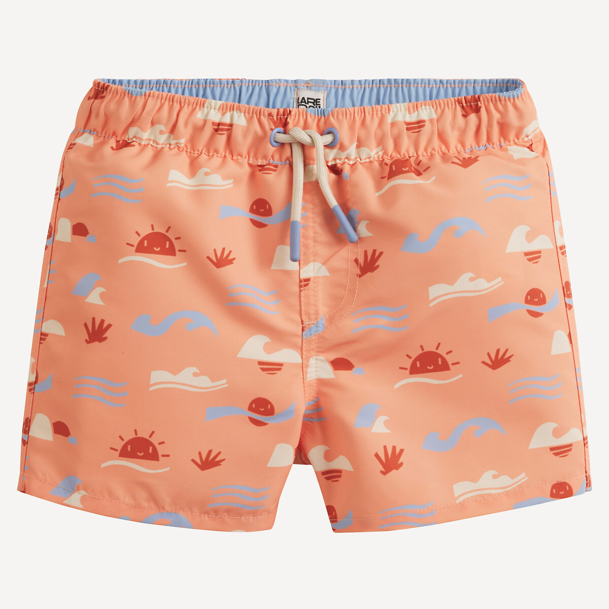 COLEÇÃO LA REDOUTE<br>Shorts de banho com estampa de ondas e sol