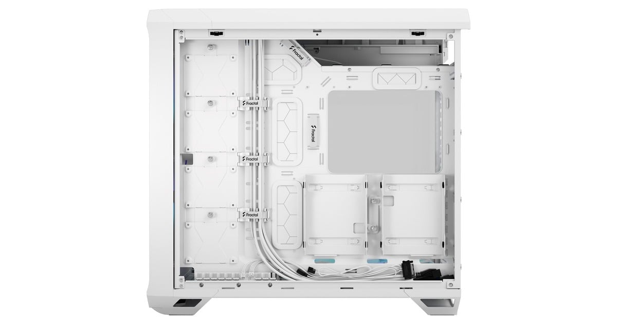 Fractal DesignTorrent white RGB TG Clear Tint midi tower behuizing  (Wit | 2x USB-A | 1x USB-C | RGB | Window)