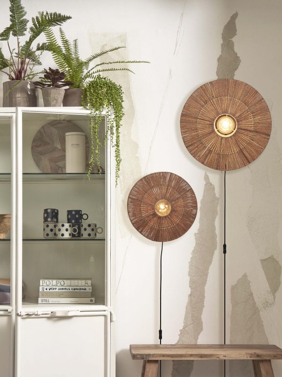 Good&Mojo Iguazu wandlamp large zwart/naturel