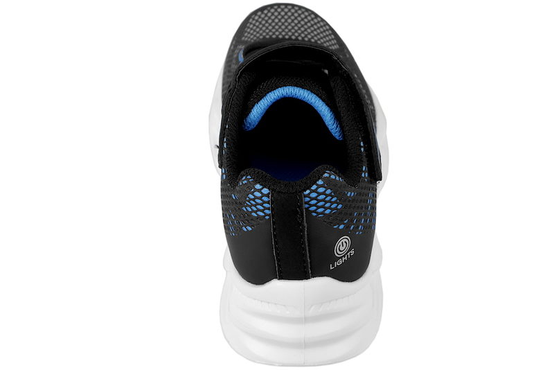 SKECHERS S LIGHTS-VORTEX 2.0 SKO I SORT TEKSTIL MED LYS