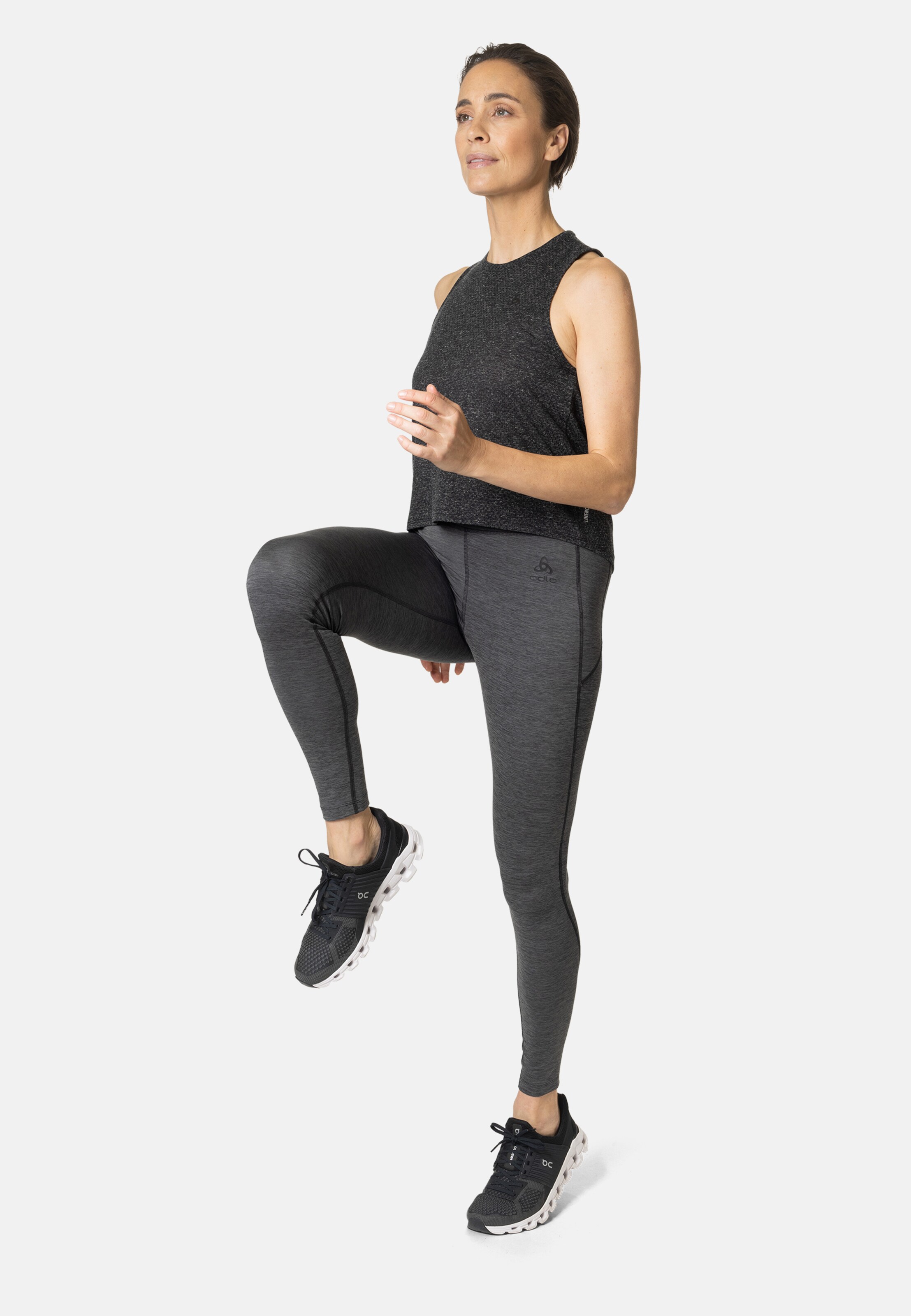 Active 365 Linencool Tanktop mit Rundhalsausschnitt in black melange