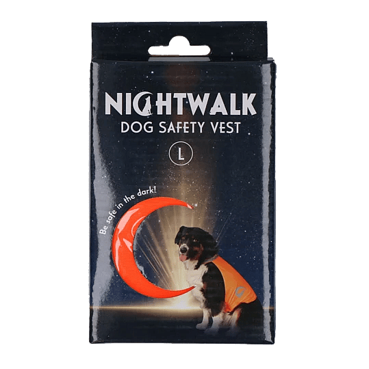 Nightwalk Safety Vest Dog | Oranje - Maat Large | 13404.2
