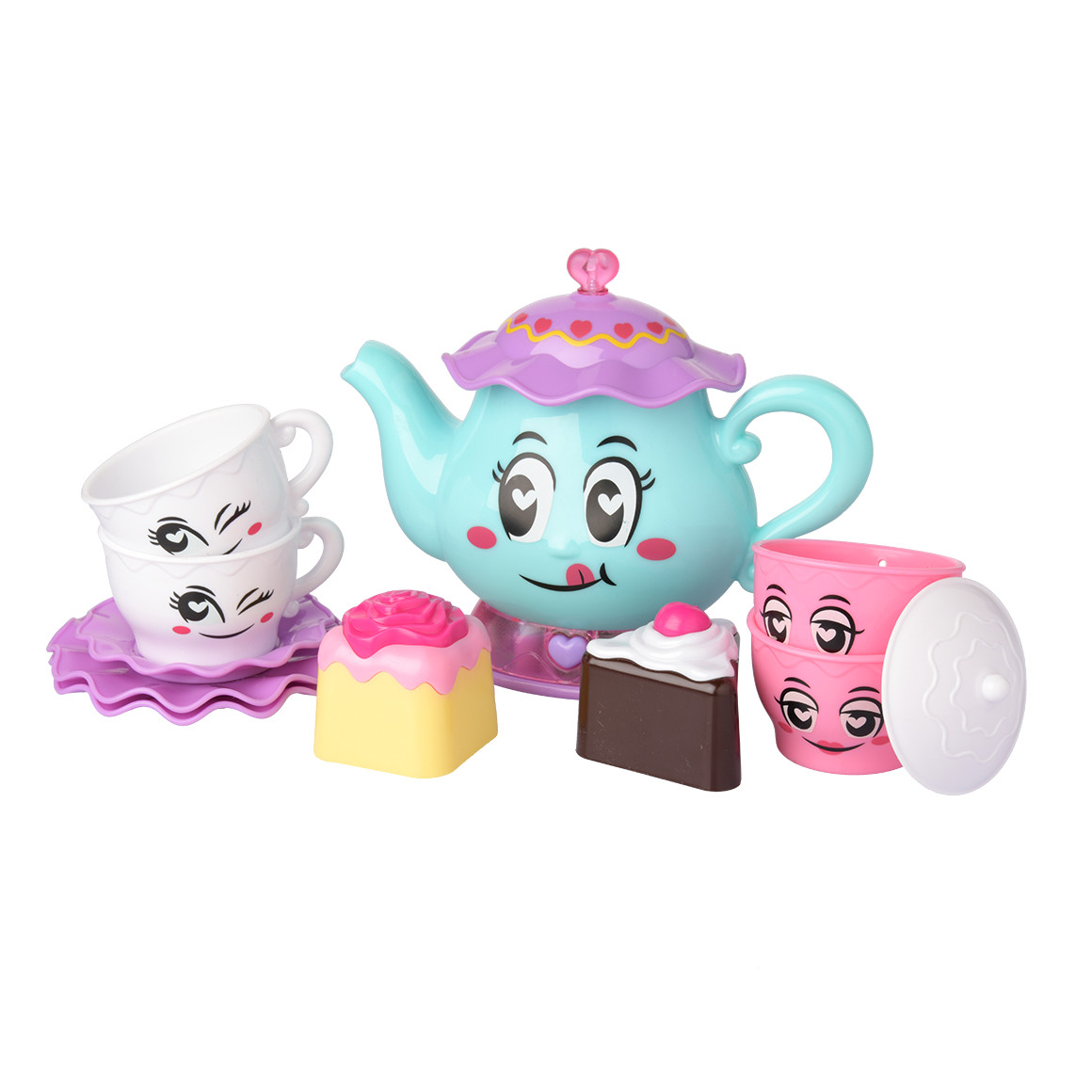 Topolino Teeset 12-teilig türkis / pink