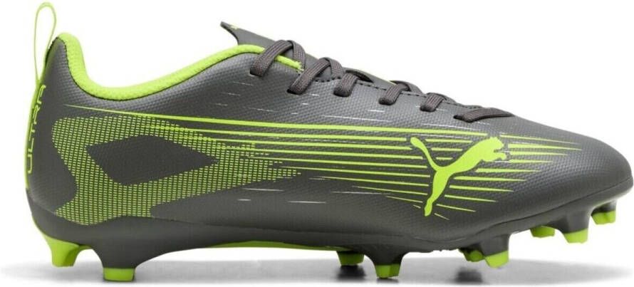 Puma Ultra 5 Play FG AG junior voetbalschoenen zwart geel zilver