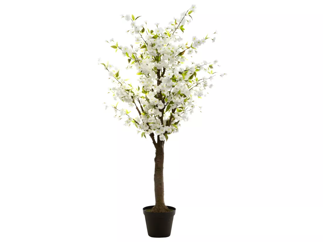 Plante artificielle Cerisier Blanc dans son Pot H 200 cm
