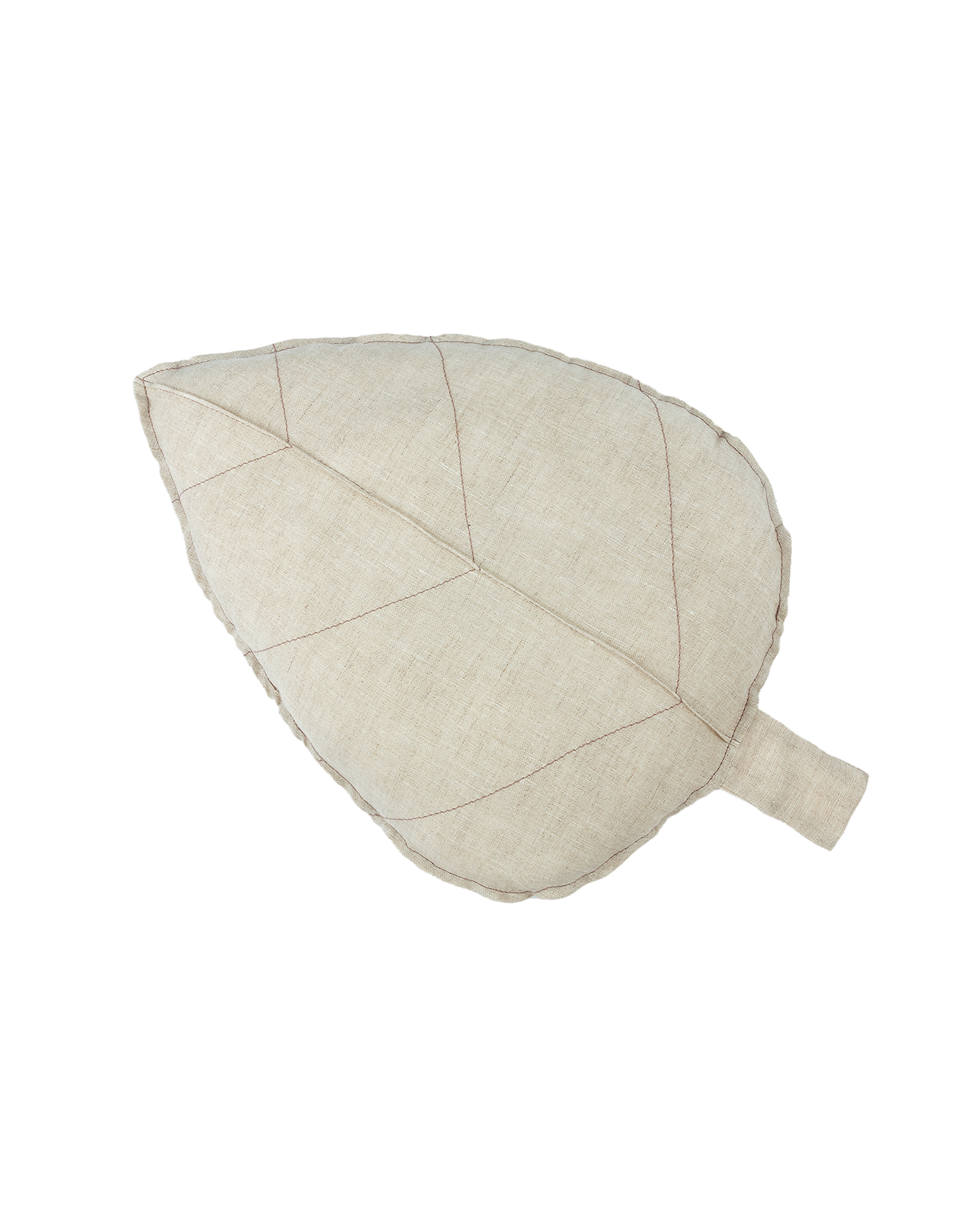 Coussin feuille l1n0 en lin français | Gris