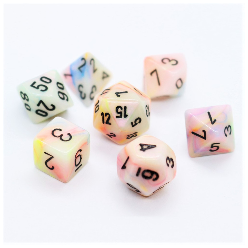 Set de 7 Mini Dés JDR Chessex : Festive