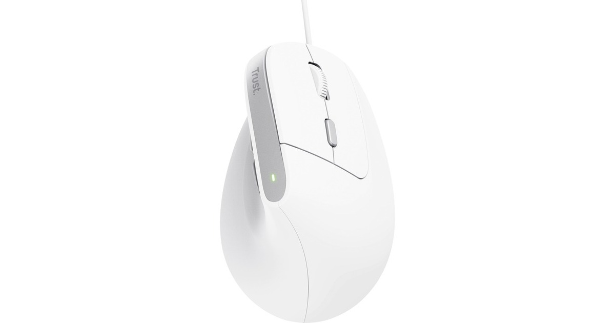 TrustBayo II Ergonomische muis  (Wit, 800 dpi - 2.400 dpi)