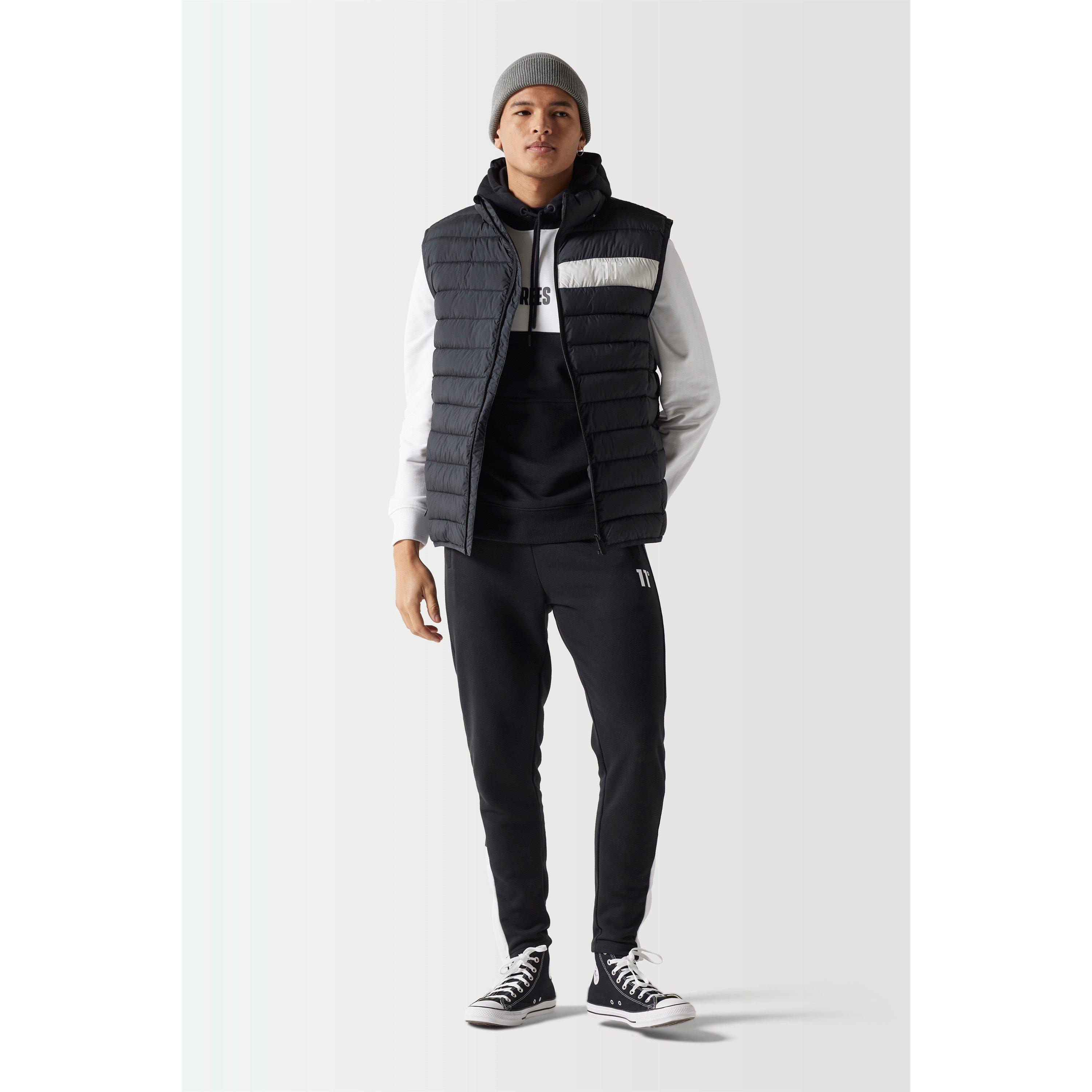 11 Degrees 11D Colour Block Hoodie Black  White