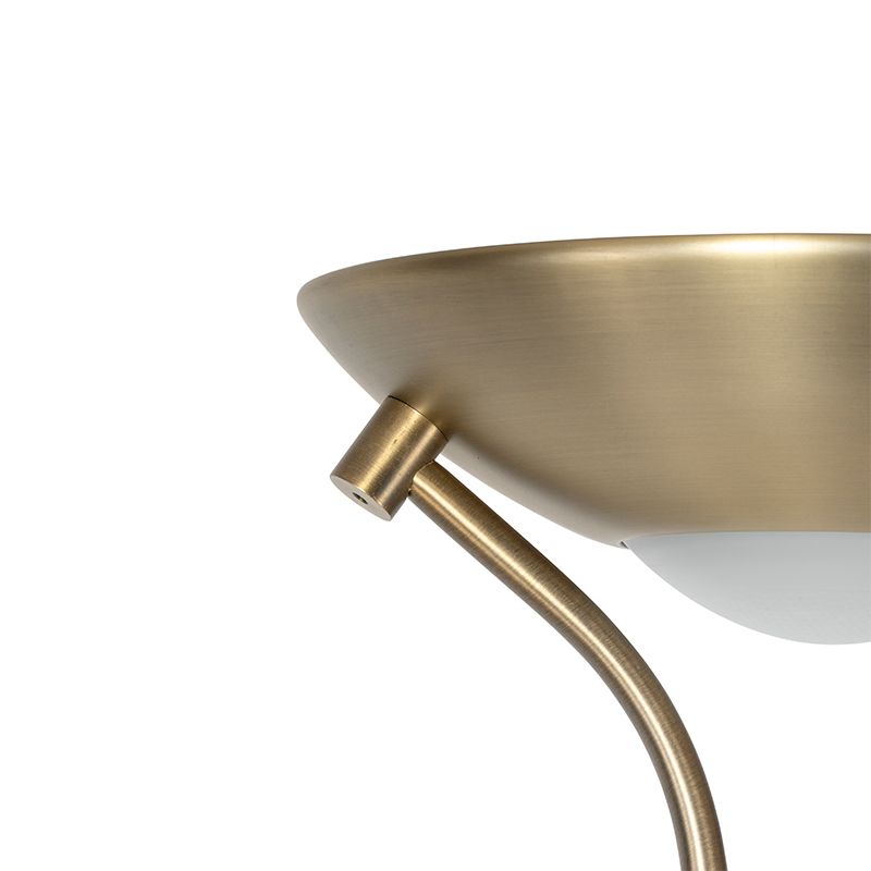 Moderne vloerlamp brons met leeslamp incl. LED dim to warm - Diva