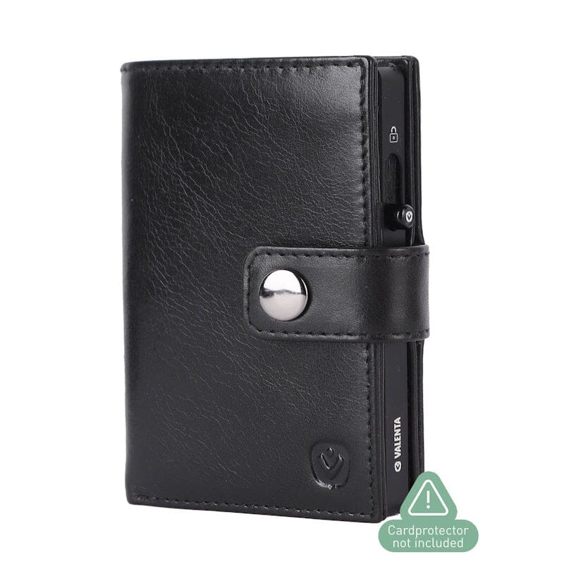 Valenta Card Wallet Leather MagSafe Luxe Black