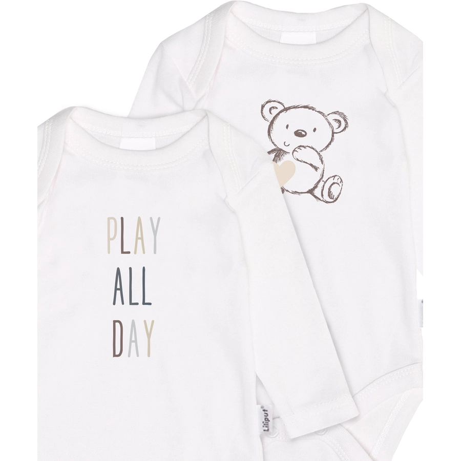 Liliput Langarmbody 2er-Pack Play all day weiss