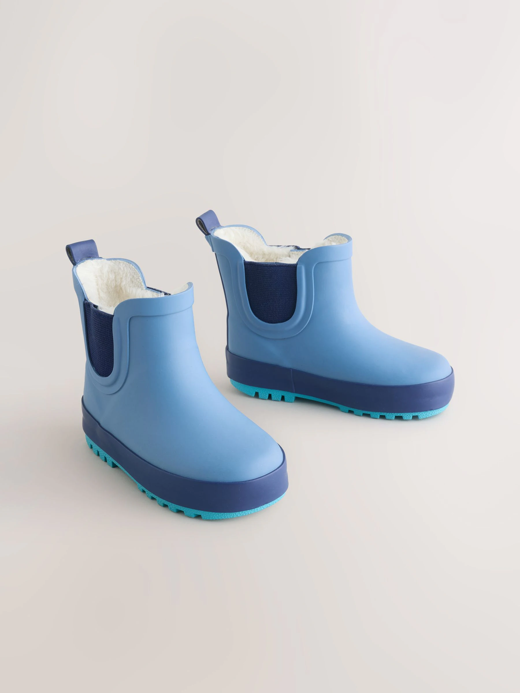 Blauw - Warme gevoerde enkellaarzen