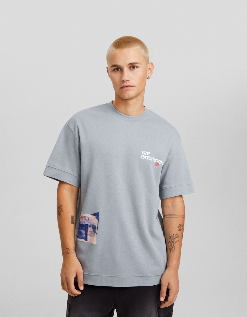 Camiseta de manga curta com estampa