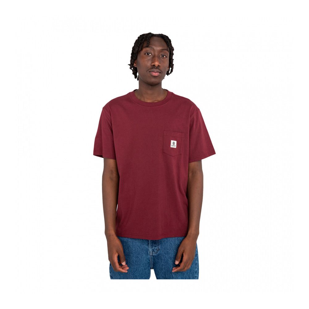 Element BASIC POCKET - Tee-shirt Homme tawny port