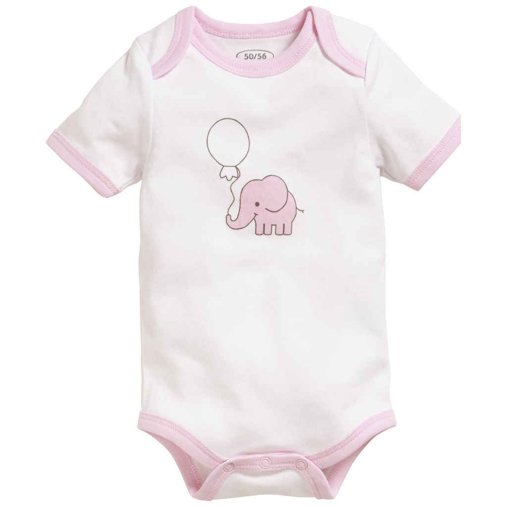 SchnizlerSchnizler   Kurzarm Body Elefant 2er Pack rosa 62/68