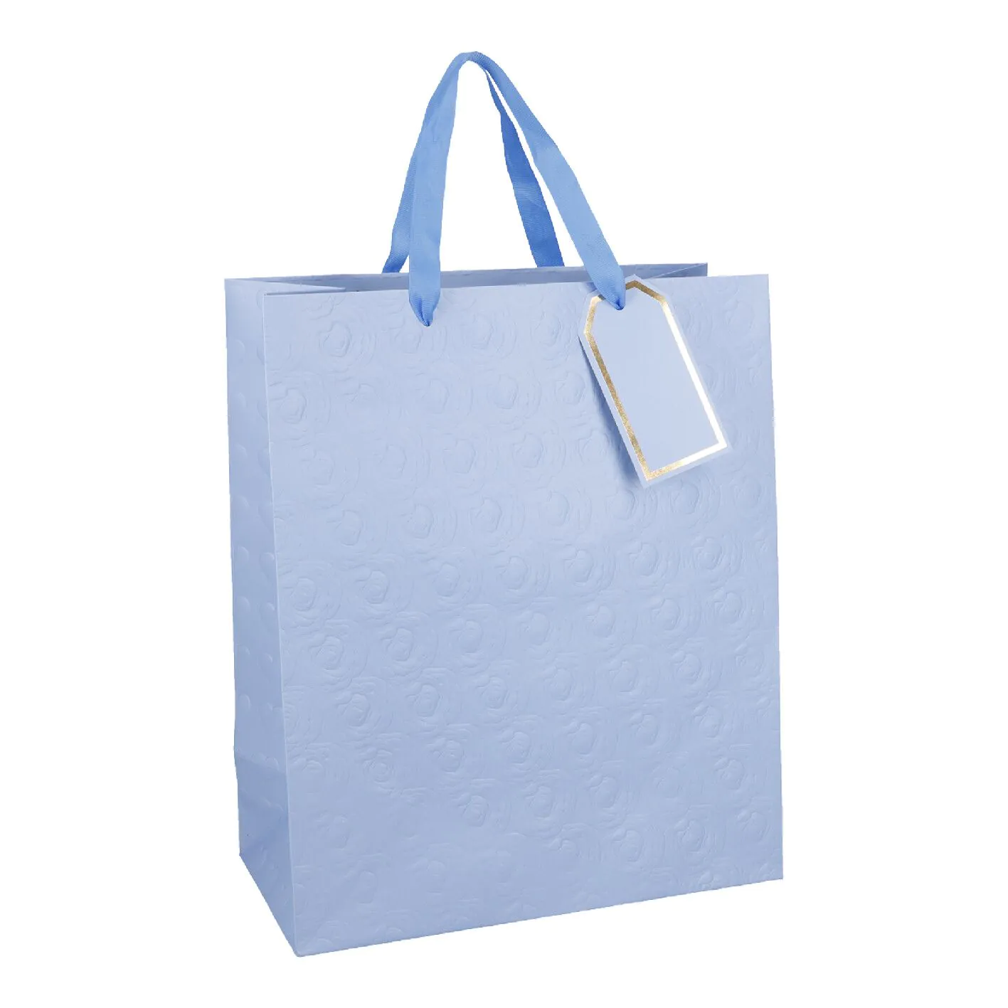 Geschenktüte Prägung, hellblau, 25.4 x 30.5 cm