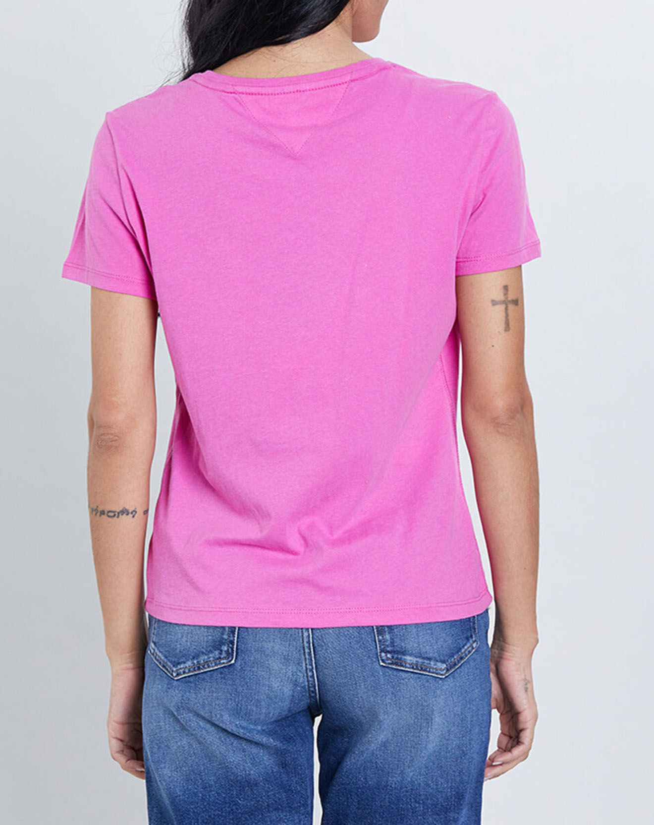 Tommy Jeans T-Shirt 100% Coton Bio Soft Jersey rose