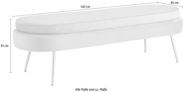 SalesFever Polsterbank »Clam Elegante Bank mit Polsterung« Eleganz in Gold: Breite 142cm