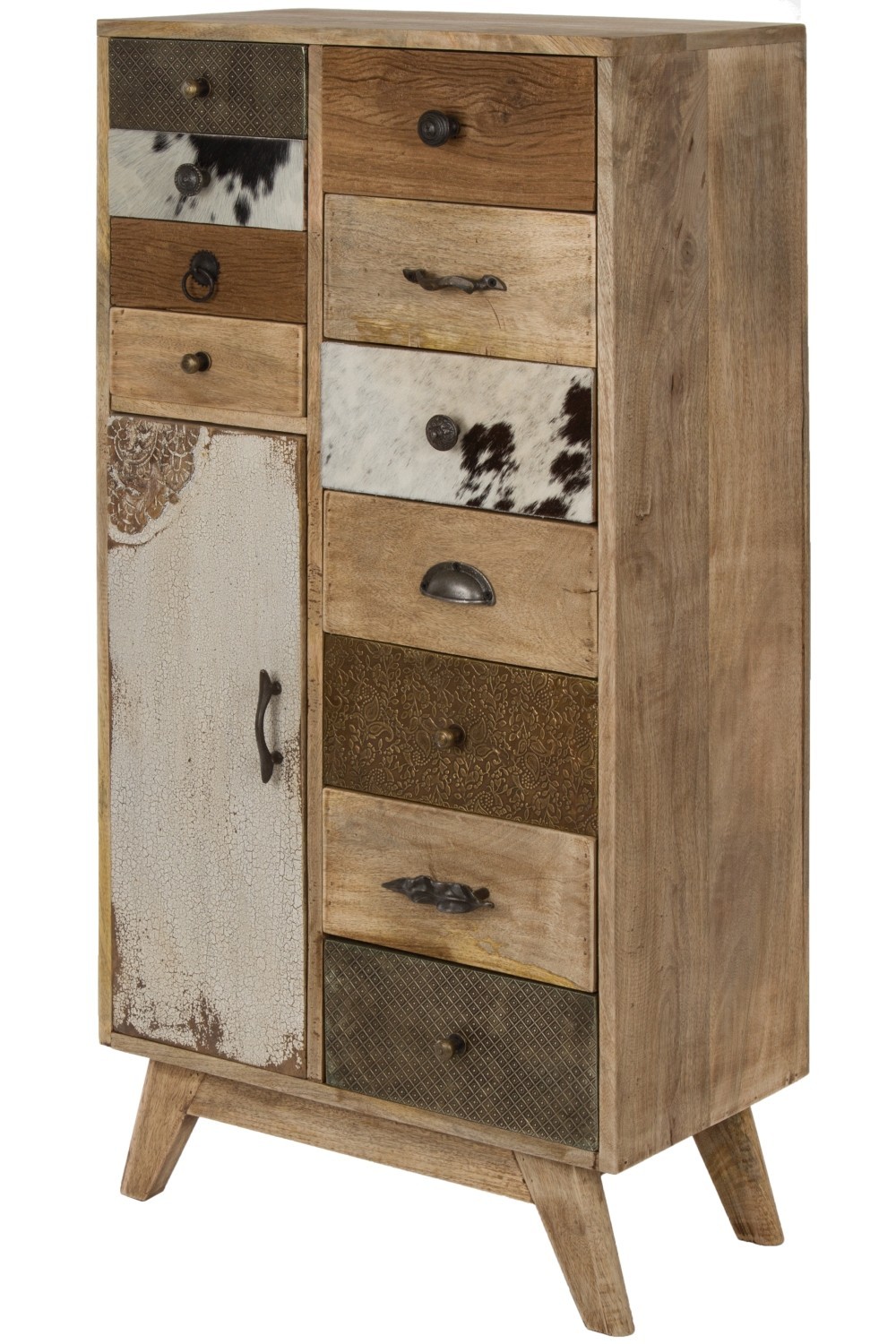 Kommode NEELU - braun - 11 Schubkästen - 55 cm