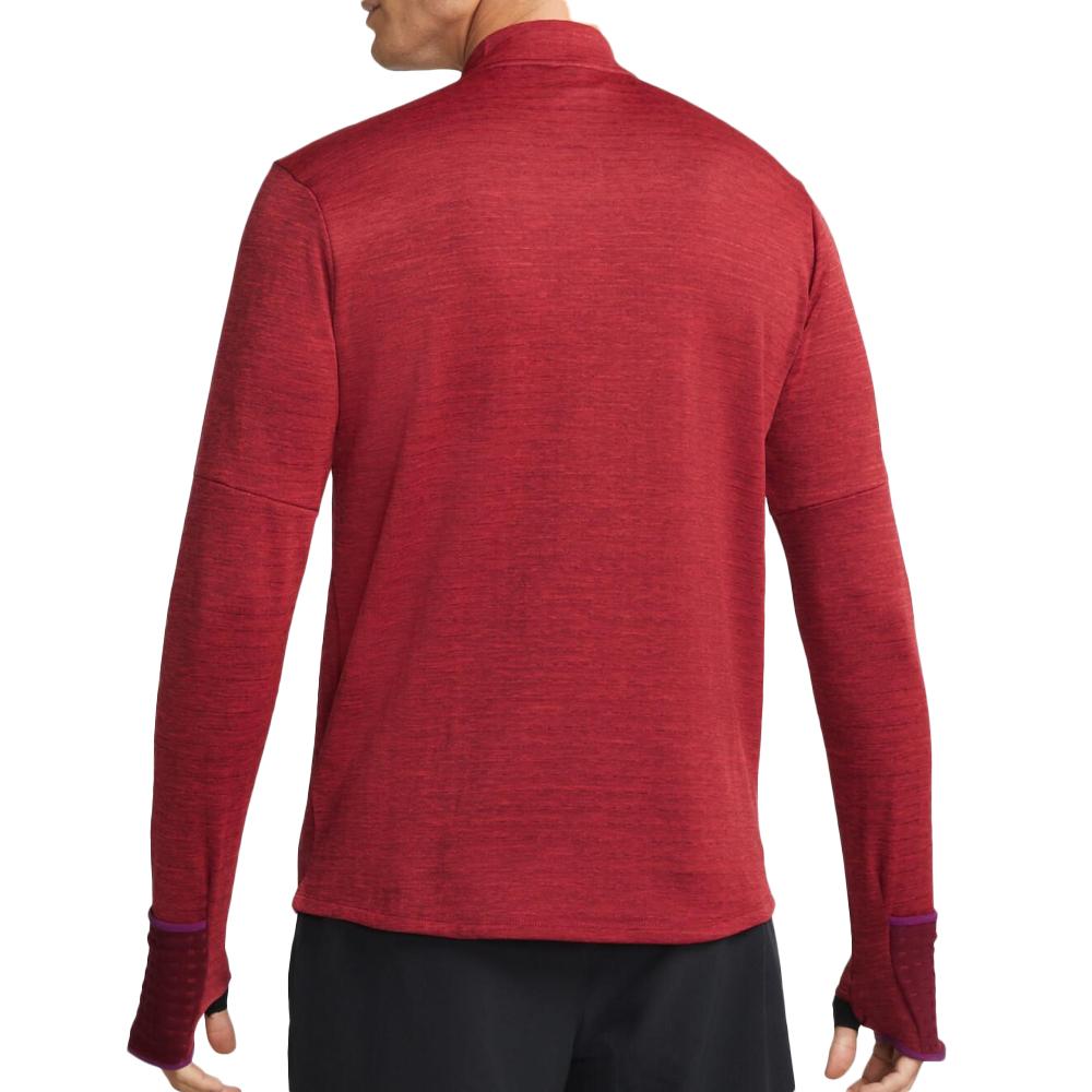 Nike T-shirt Manches Longues Rouge Homme Nike Elmnt 610