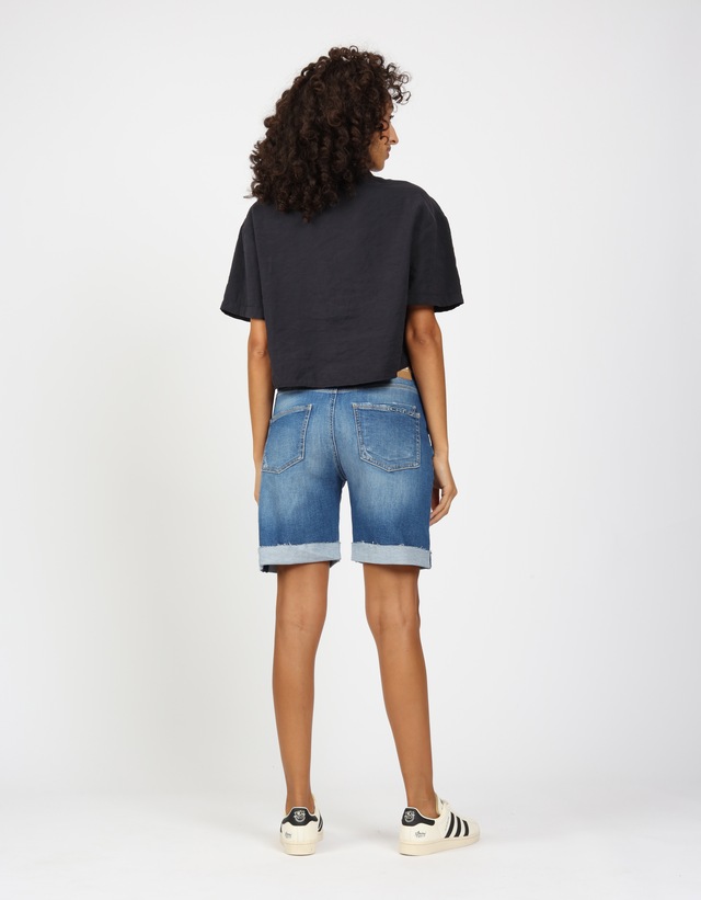 GANG Jeansbermudas »94IDA BERMUDA« mit gekrempeltem Saum