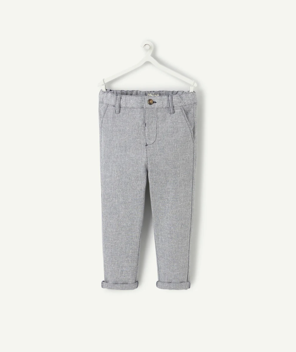 PANTALON CHINO BÉBÉ GARÇON GRIS BLEU