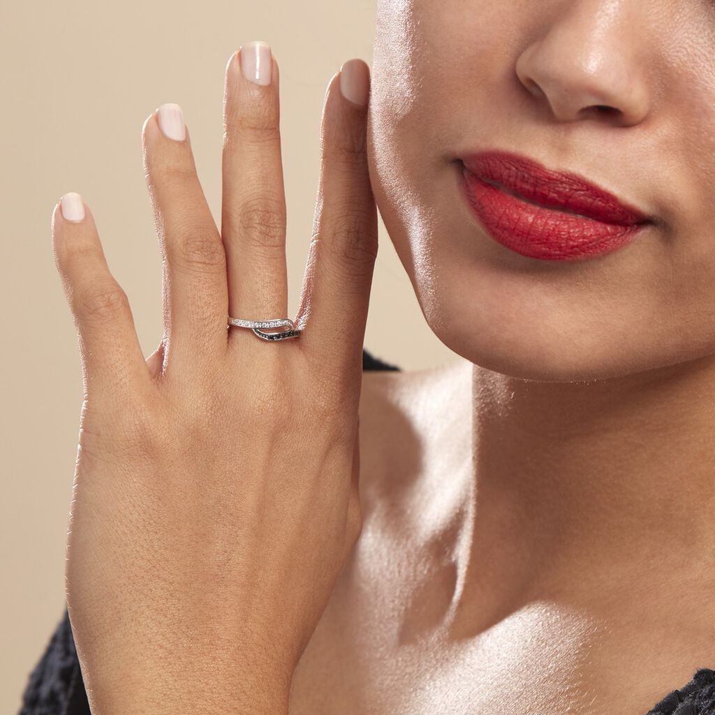 Bague Kateryn Argent Blanc Oxyde De Zirconium