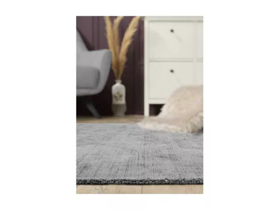 Tapis en viscose uni - LUXURY Gris 160*160