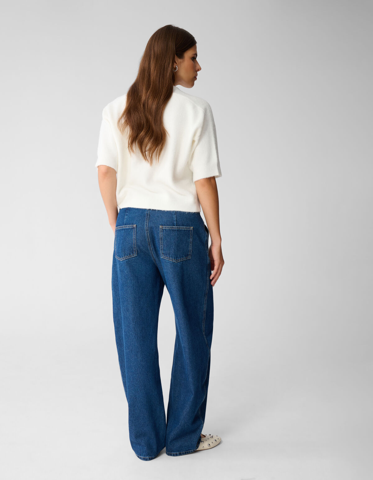 Barrel Fit Jeans Donkerblauw By Mieke
