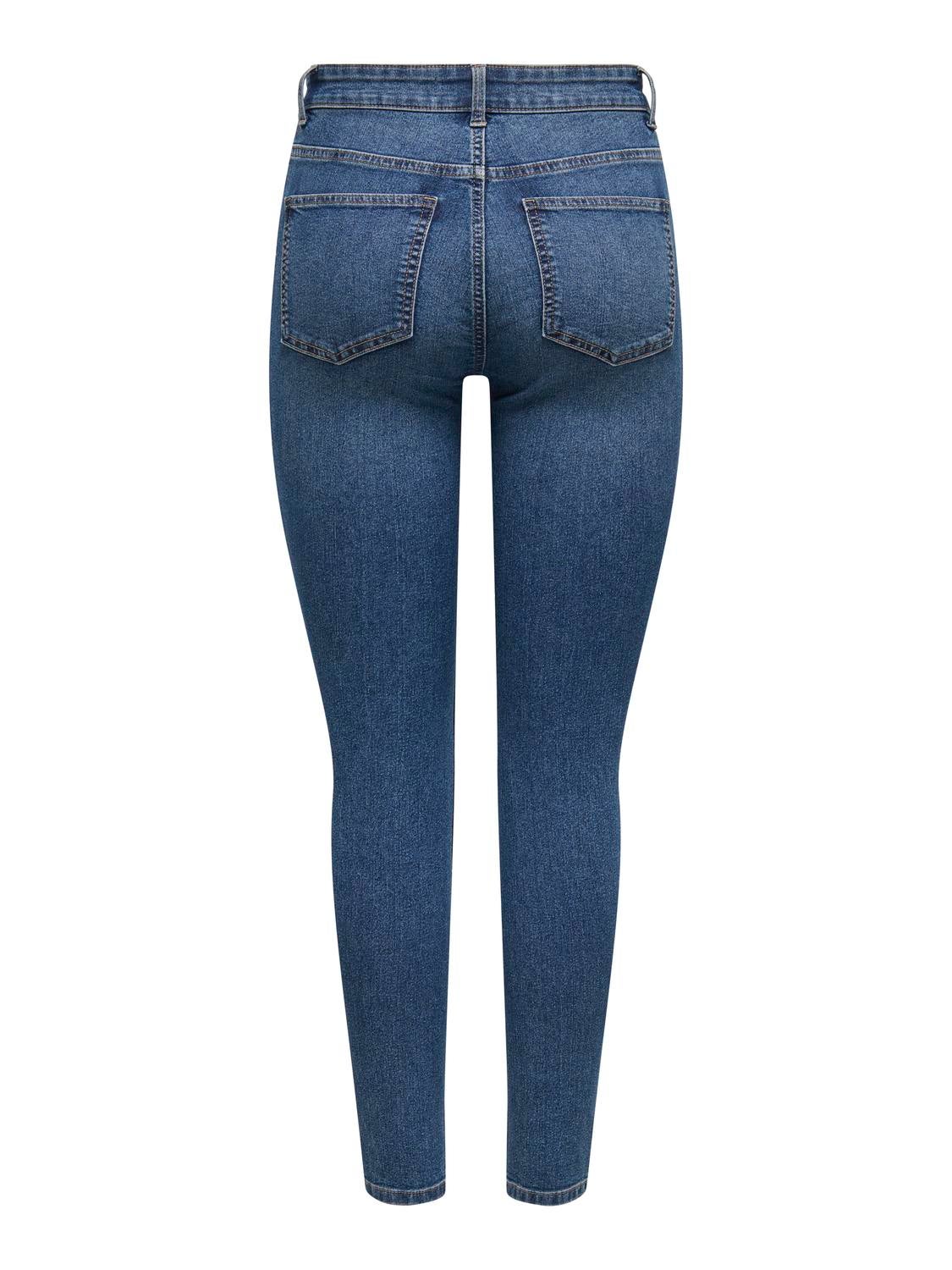 JDYMOON Hohe Taille Skinny Fit Jeans Medium Blue Denim