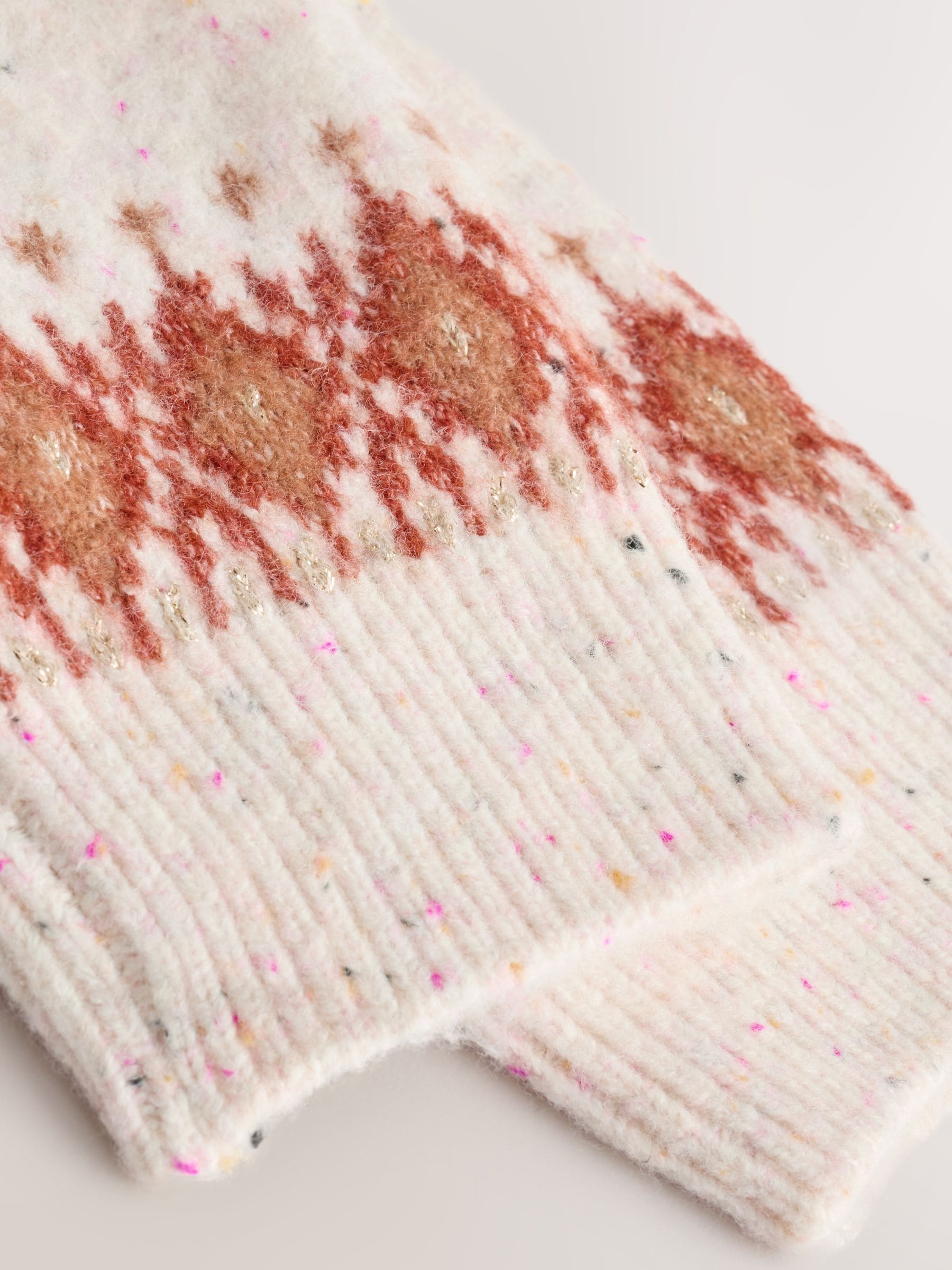 Ecru - Snowflake Fairisle vest (3-16jaar)
